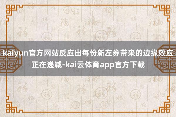 kaiyun官方网站反应出每份新左券带来的边缘效应正在递减-kai云体育app官方下载
