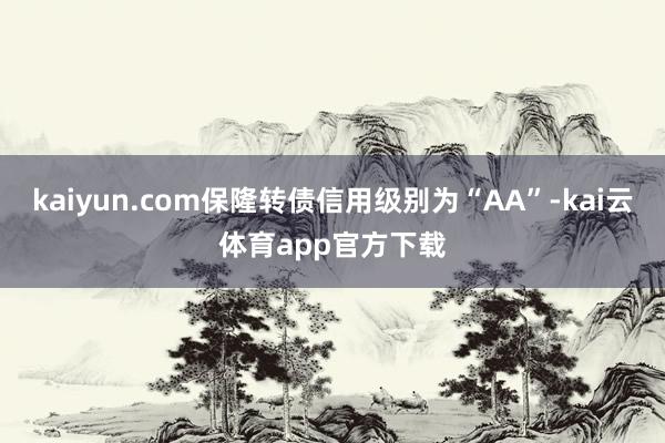 kaiyun.com保隆转债信用级别为“AA”-kai云体育app官方下载