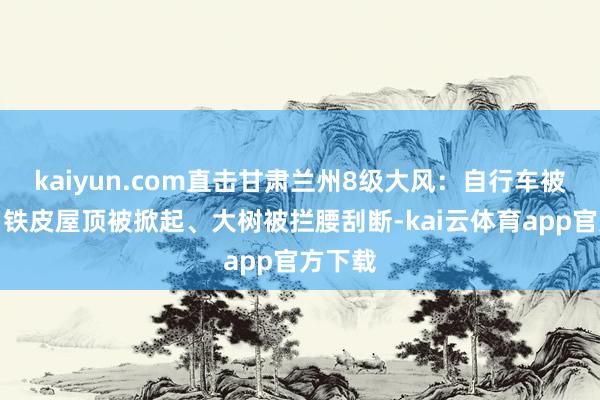kaiyun.com直击甘肃兰州8级大风：自行车被吹飞、铁皮屋顶被掀起、大树被拦腰刮断-kai云体育app官方下载