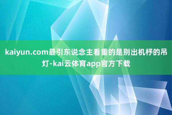 kaiyun.com最引东说念主看重的是别出机杼的吊灯-kai云体育app官方下载