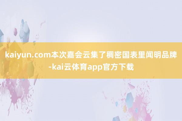 kaiyun.com本次嘉会云集了稠密国表里闻明品牌-kai云体育app官方下载