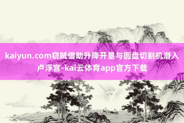 kaiyun.com窃贼借助升降开垦与圆盘切割机潜入卢浮宫-kai云体育app官方下载